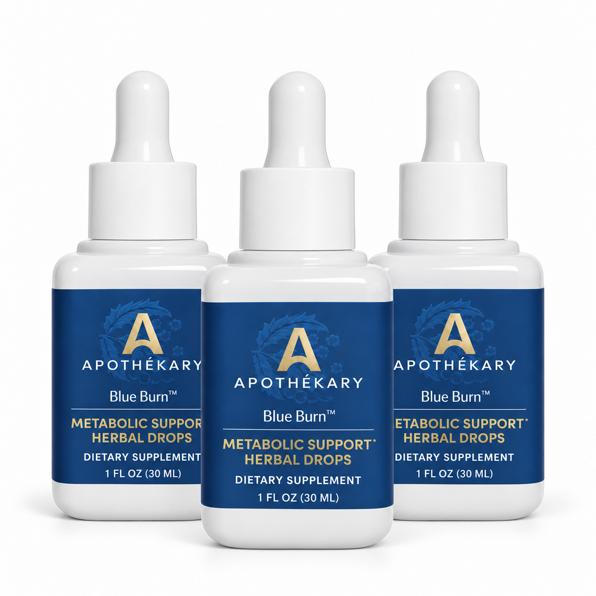Blue Burn Herbal Supplement Liquid Drops Duo