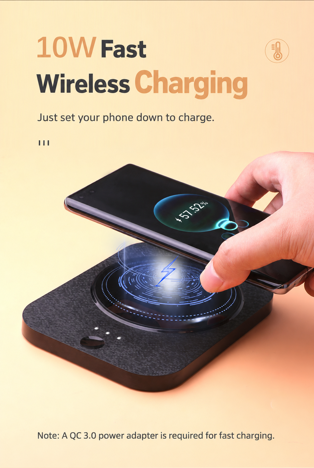 2-in-1 Heated Coffee Mug & Wireless Phone Charger, Constant Temperature Mug Warmer Set