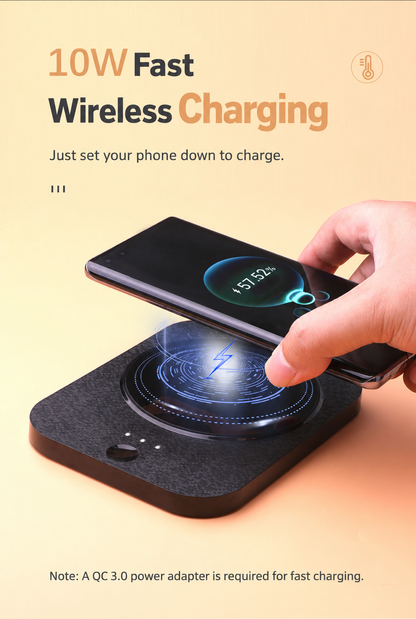 2-in-1 Heated Coffee Mug & Wireless Phone Charger, Constant Temperature Mug Warmer Set