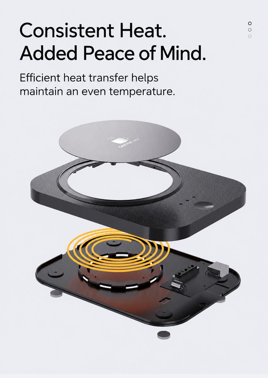 2-in-1 Heated Coffee Mug & Wireless Phone Charger, Constant Temperature Mug Warmer Set