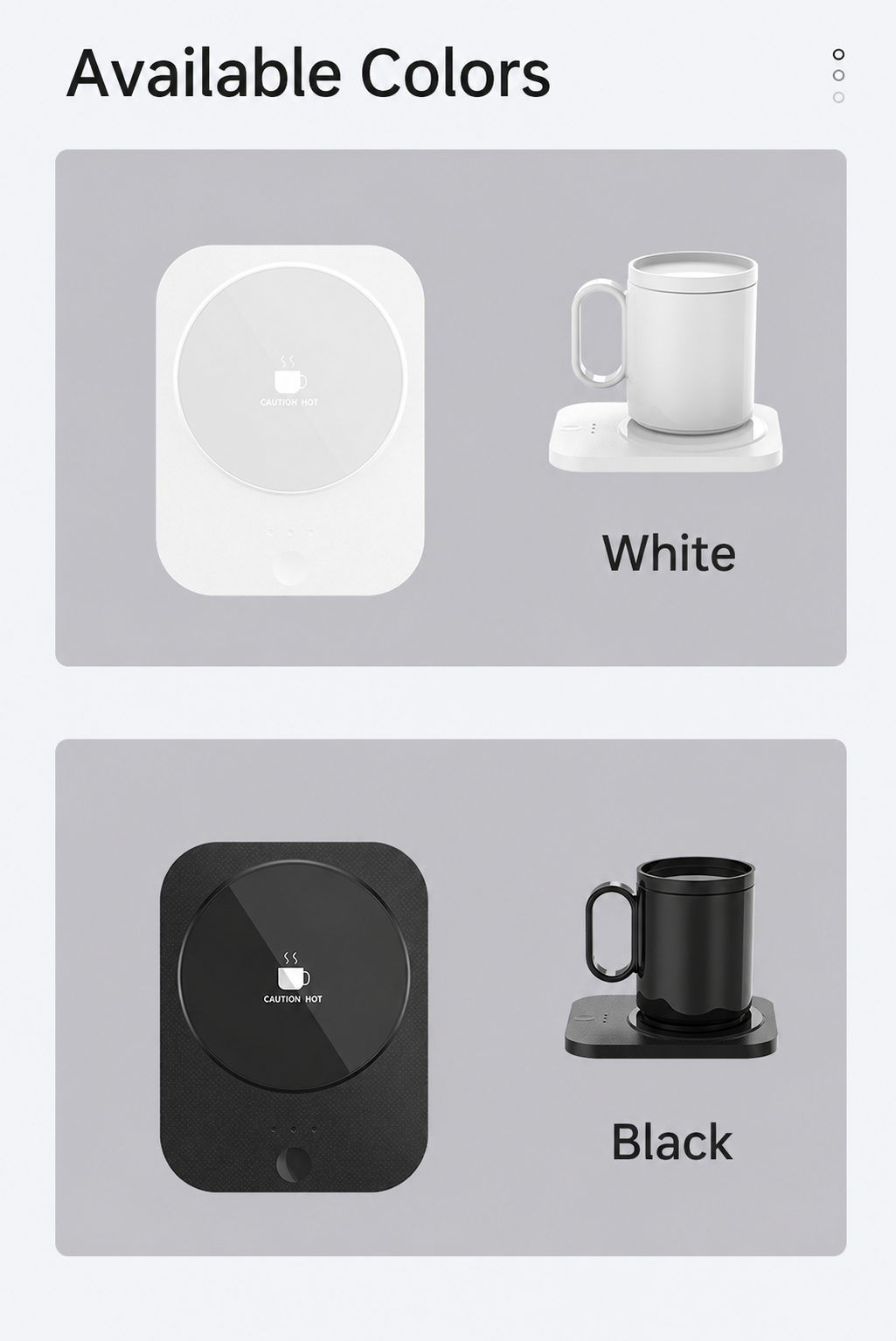 2-in-1 Heated Coffee Mug & Wireless Phone Charger, Constant Temperature Mug Warmer Set